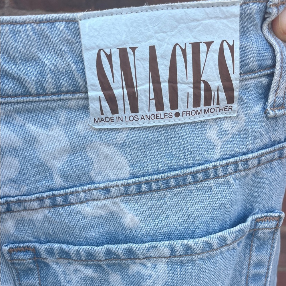 Mother Snack’s Twizzy Butterflyy Light Blue Floral Women's Jeans - Picture 12 of 13